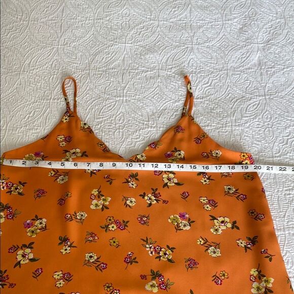 Socialite Orange Floral Women's Top Size Large - Picture 7 of 8
